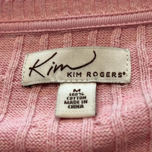 Kim Rogers Cable Knit Crew‎ Sweater size Medium - Picture 7 of 7